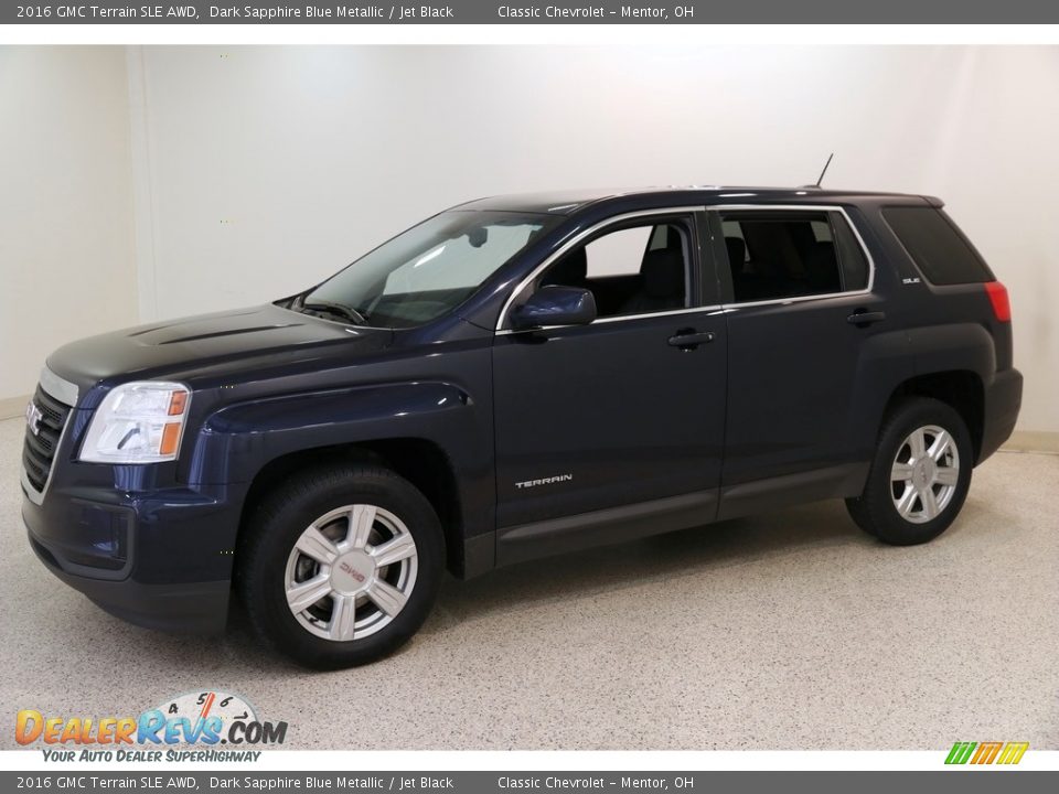 2016 GMC Terrain SLE AWD Dark Sapphire Blue Metallic / Jet Black Photo #3