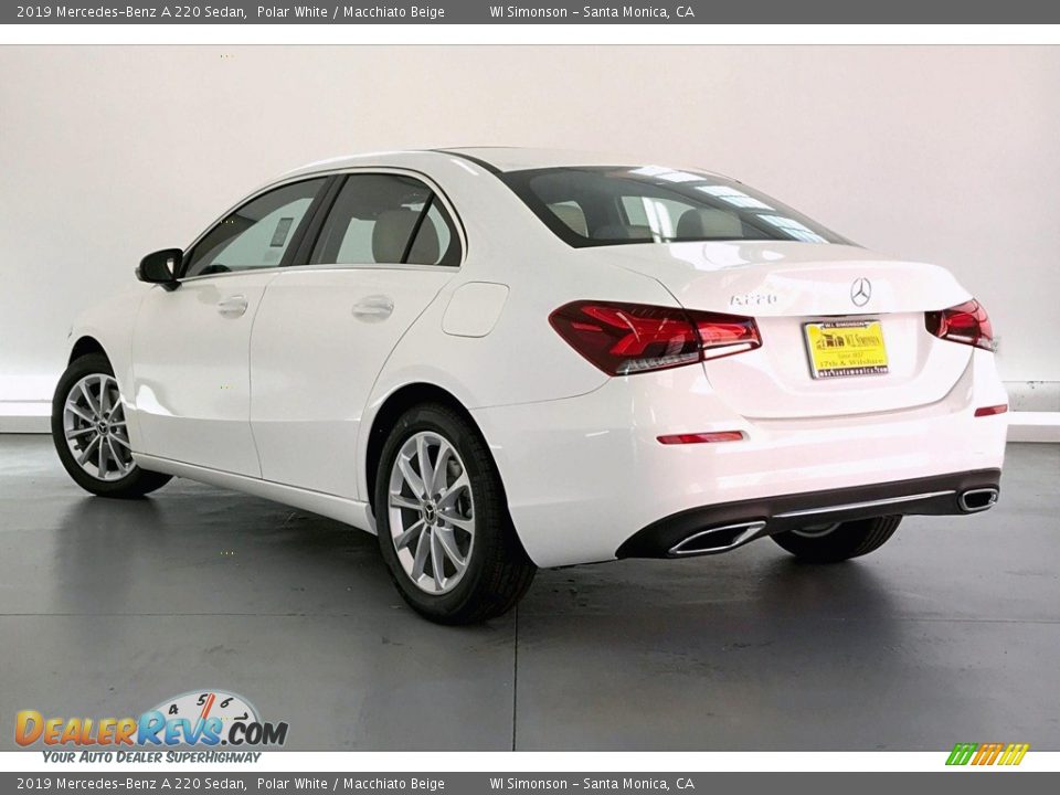 2019 Mercedes-Benz A 220 Sedan Polar White / Macchiato Beige Photo #2