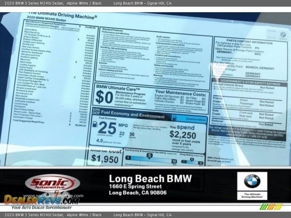 2020 BMW 3 Series M340i Sedan Alpine White / Black Photo #10