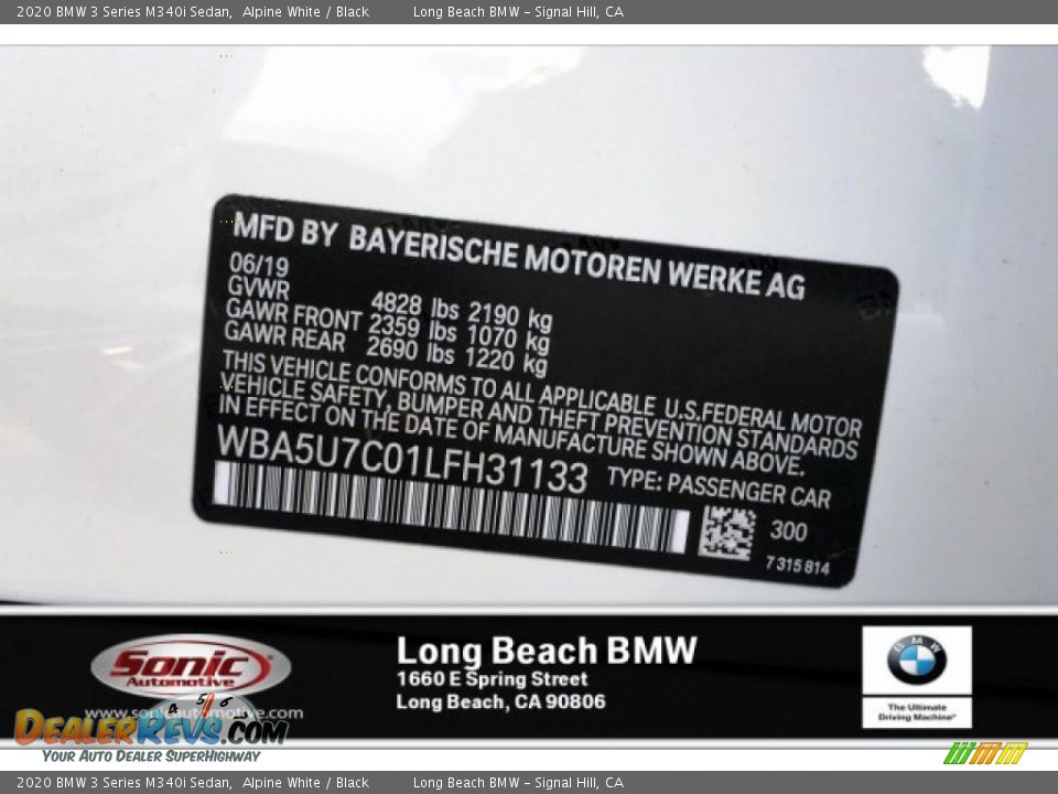 2020 BMW 3 Series M340i Sedan Alpine White / Black Photo #11