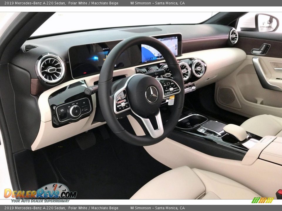 2019 Mercedes-Benz A 220 Sedan Polar White / Macchiato Beige Photo #4