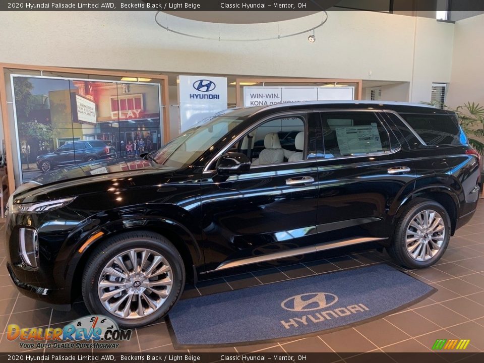 2020 Hyundai Palisade Limited AWD Becketts Black / Light Beige Photo #2
