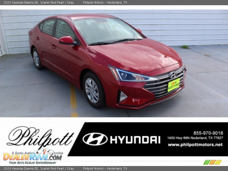 2020 Hyundai Elantra SE Scarlet Red Pearl / Gray Photo #1