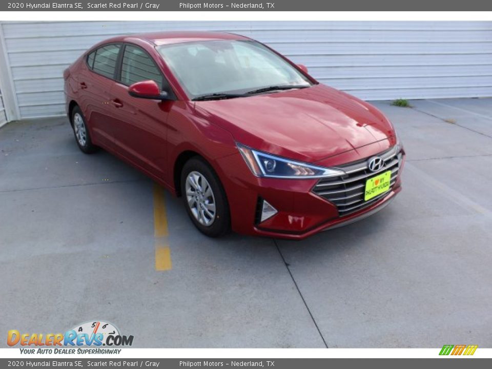 2020 Hyundai Elantra SE Scarlet Red Pearl / Gray Photo #2