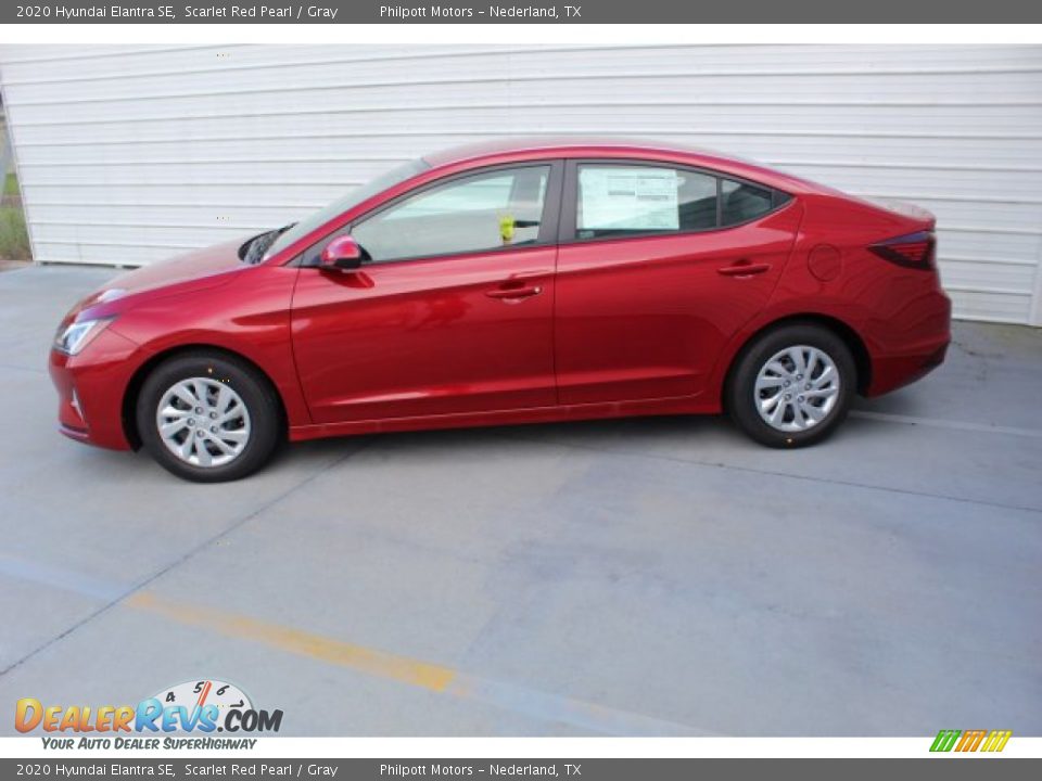 2020 Hyundai Elantra SE Scarlet Red Pearl / Gray Photo #6