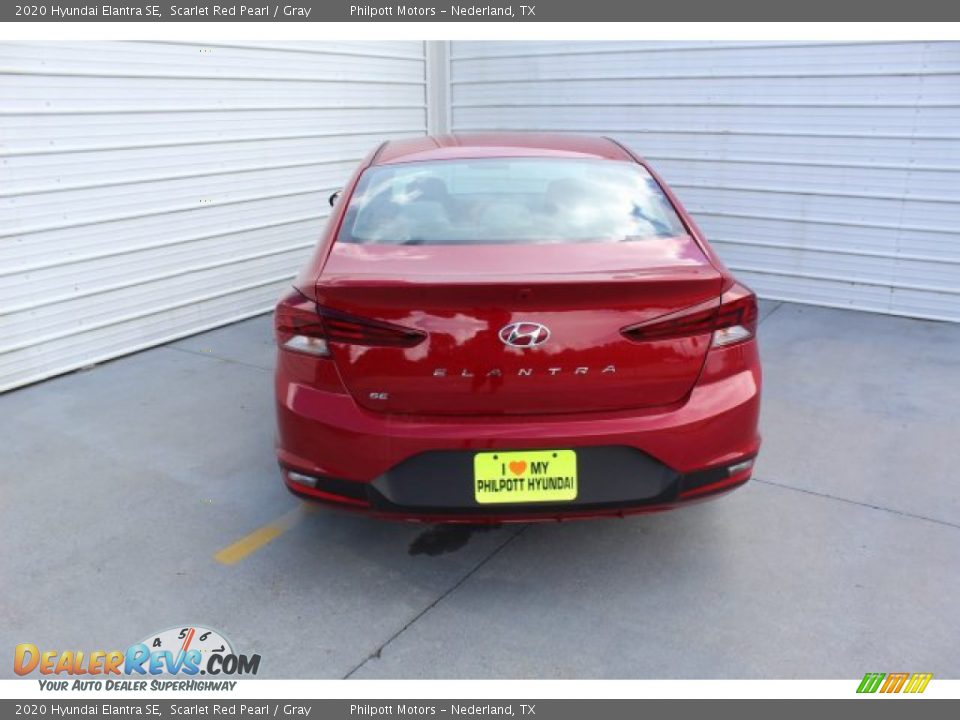 2020 Hyundai Elantra SE Scarlet Red Pearl / Gray Photo #8