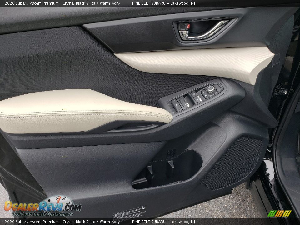 2020 Subaru Ascent Premium Crystal Black Silica / Warm Ivory Photo #8