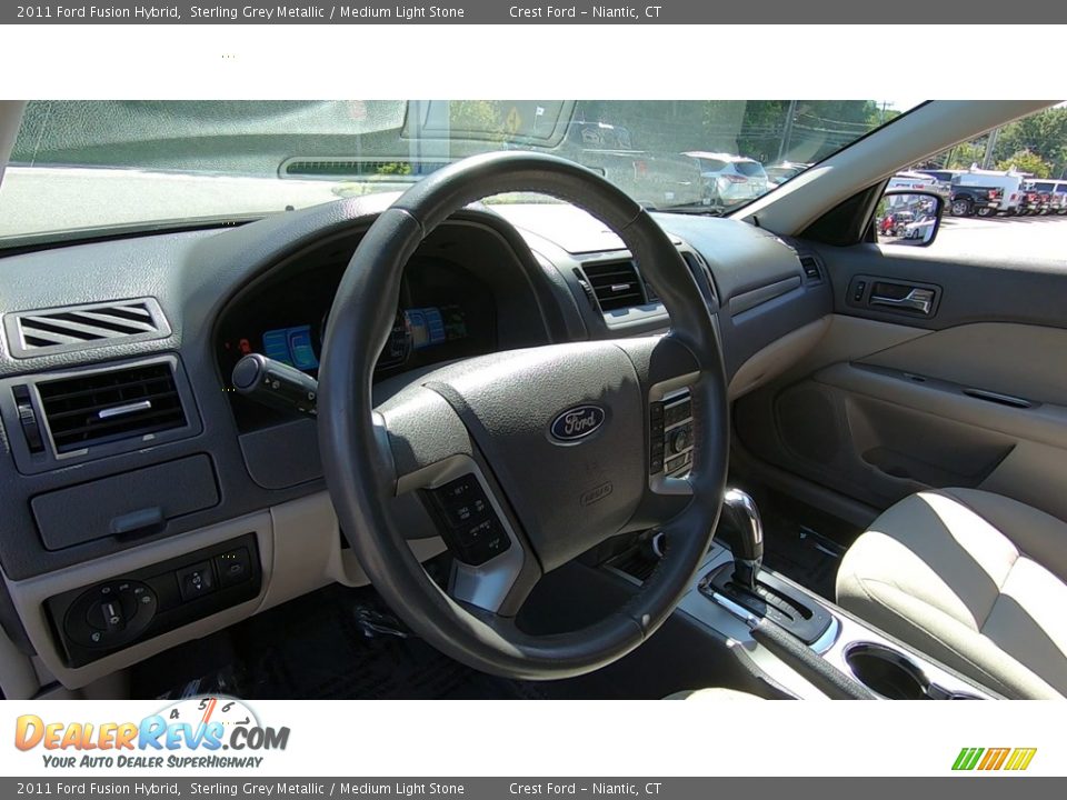 2011 Ford Fusion Hybrid Sterling Grey Metallic / Medium Light Stone Photo #11