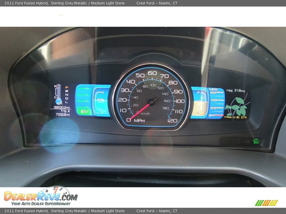 2011 Ford Fusion Hybrid Sterling Grey Metallic / Medium Light Stone Photo #14