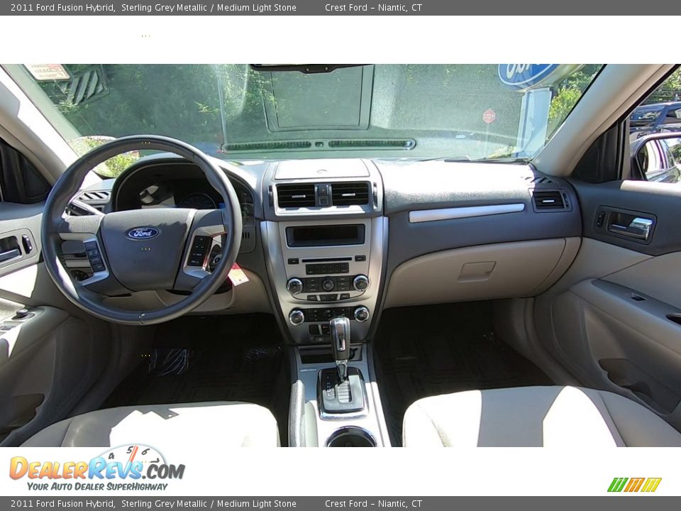2011 Ford Fusion Hybrid Sterling Grey Metallic / Medium Light Stone Photo #19
