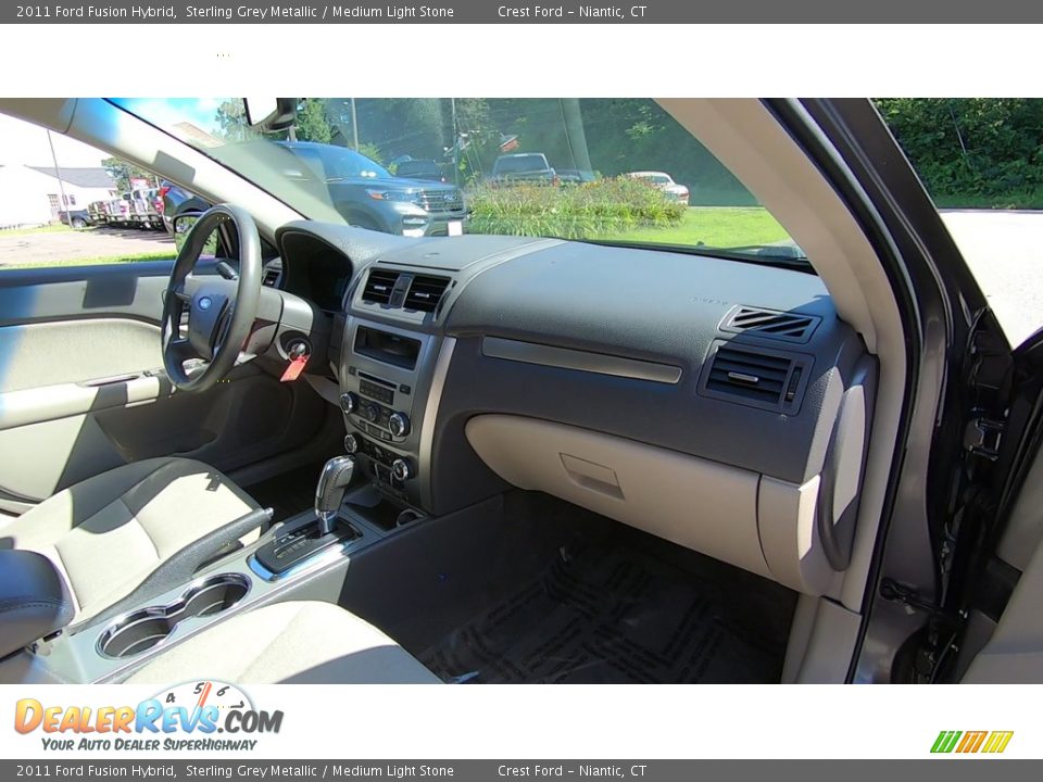 2011 Ford Fusion Hybrid Sterling Grey Metallic / Medium Light Stone Photo #25