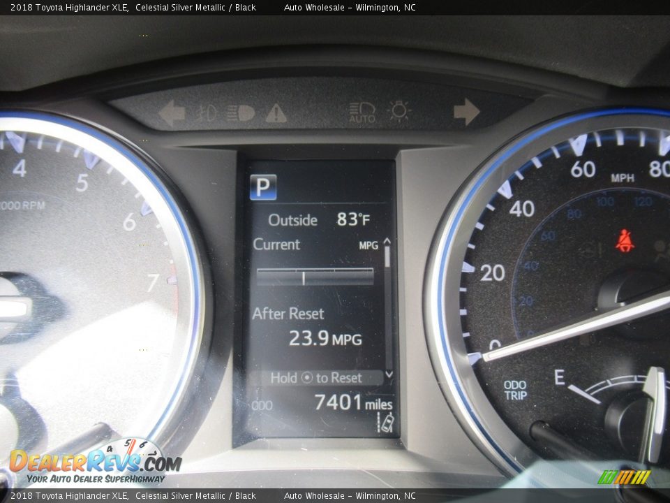 2018 Toyota Highlander XLE Celestial Silver Metallic / Black Photo #15