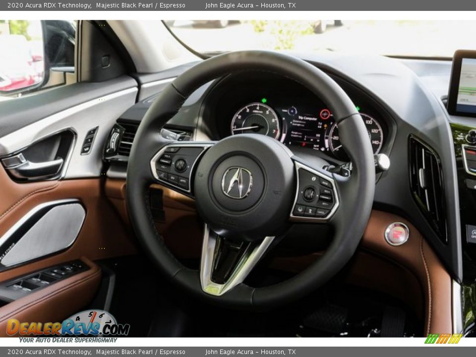 2020 Acura RDX Technology Majestic Black Pearl / Espresso Photo #28