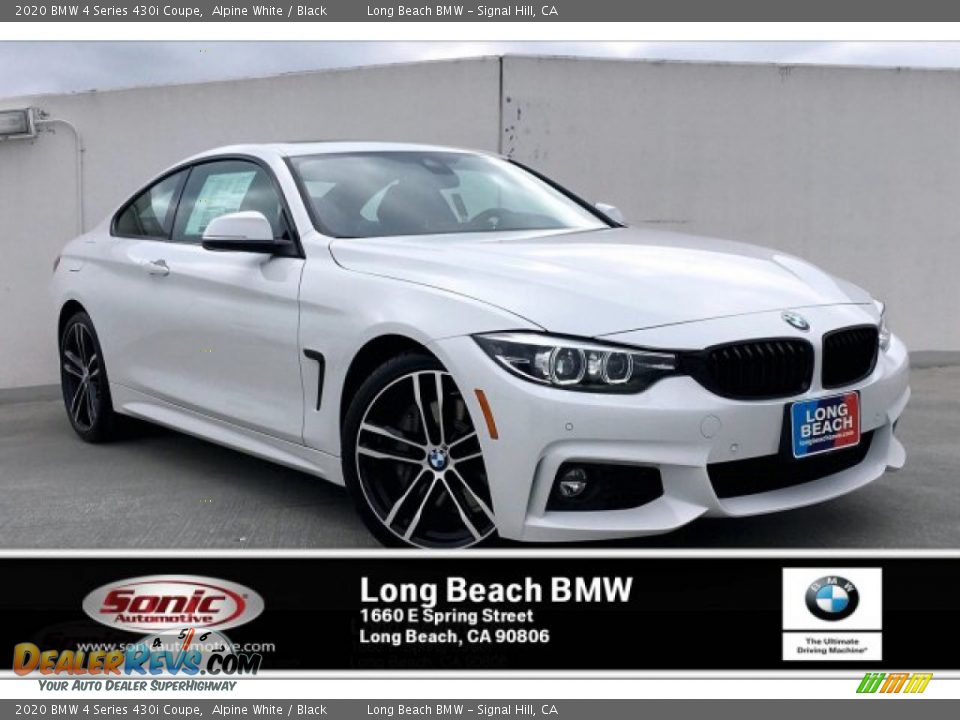 2020 BMW 4 Series 430i Coupe Alpine White / Black Photo #1