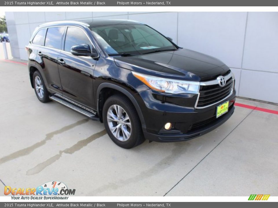 2015 Toyota Highlander XLE Attitude Black Metallic / Black Photo #2