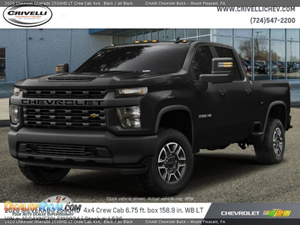 2020 Chevrolet Silverado 2500HD LT Crew Cab 4x4 Black / Jet Black Photo #1
