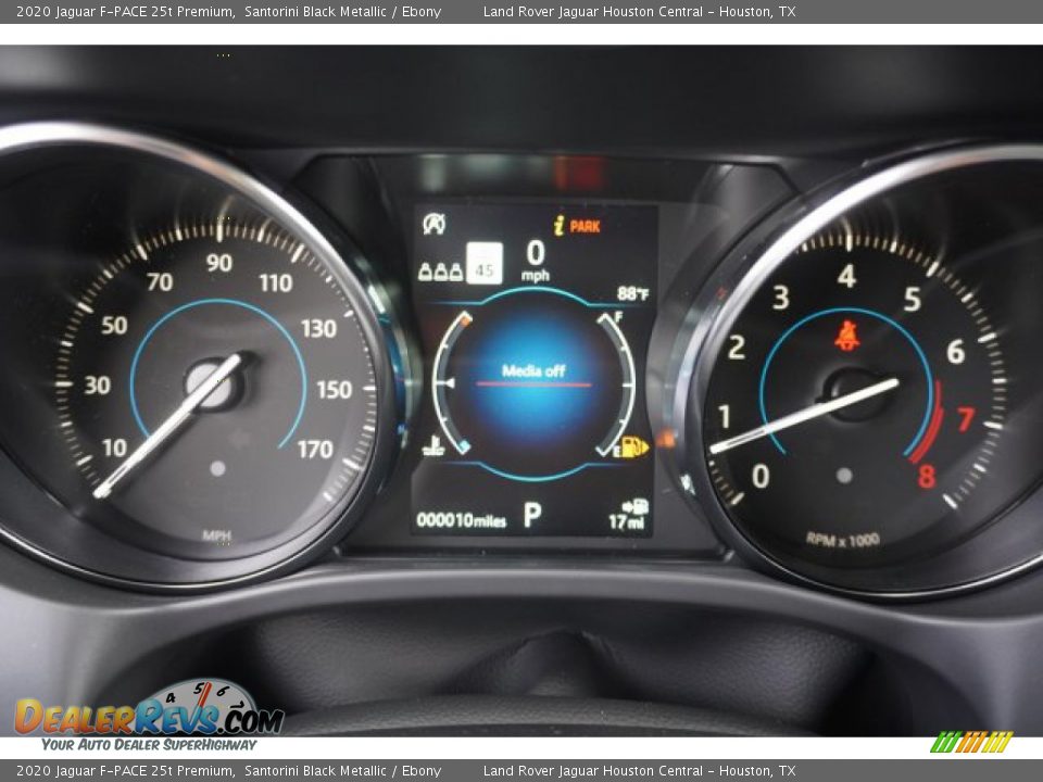 2020 Jaguar F-PACE 25t Premium Santorini Black Metallic / Ebony Photo #17