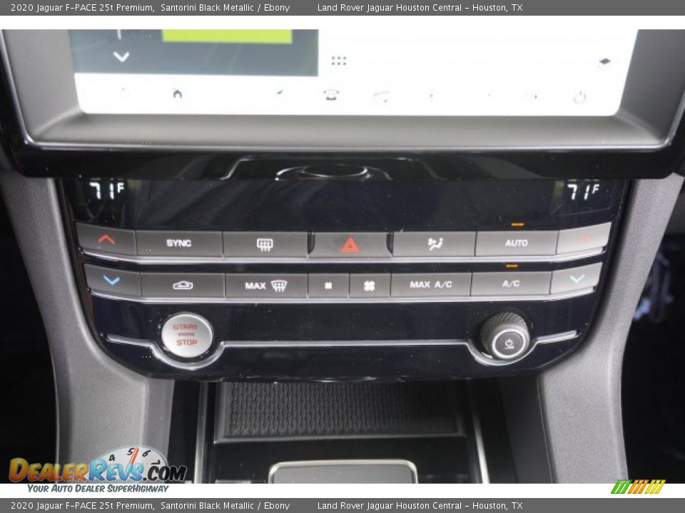 2020 Jaguar F-PACE 25t Premium Santorini Black Metallic / Ebony Photo #20