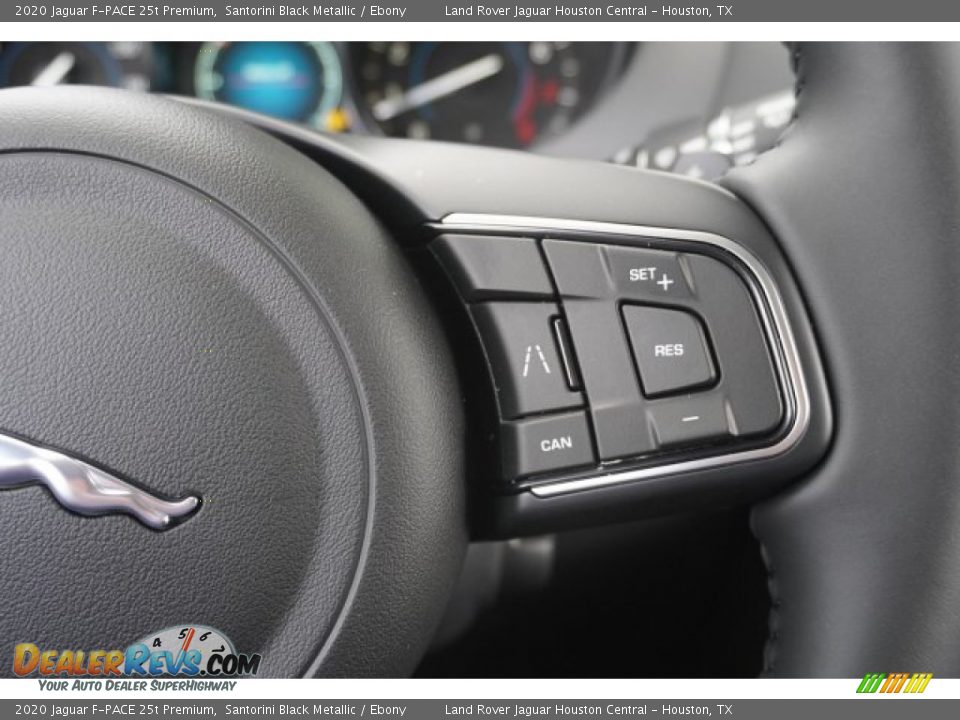 2020 Jaguar F-PACE 25t Premium Santorini Black Metallic / Ebony Photo #28