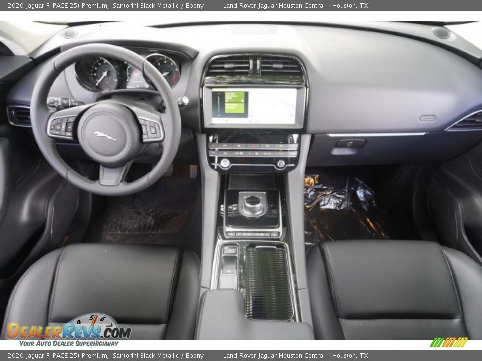 2020 Jaguar F-PACE 25t Premium Santorini Black Metallic / Ebony Photo #34