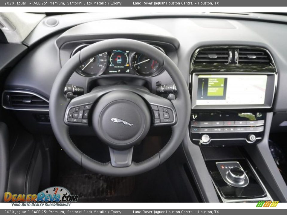 2020 Jaguar F-PACE 25t Premium Santorini Black Metallic / Ebony Photo #35
