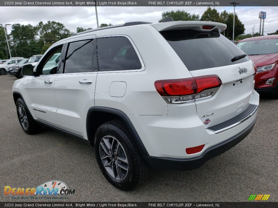 2020 Jeep Grand Cherokee Limited 4x4 Bright White / Light Frost Beige/Black Photo #4