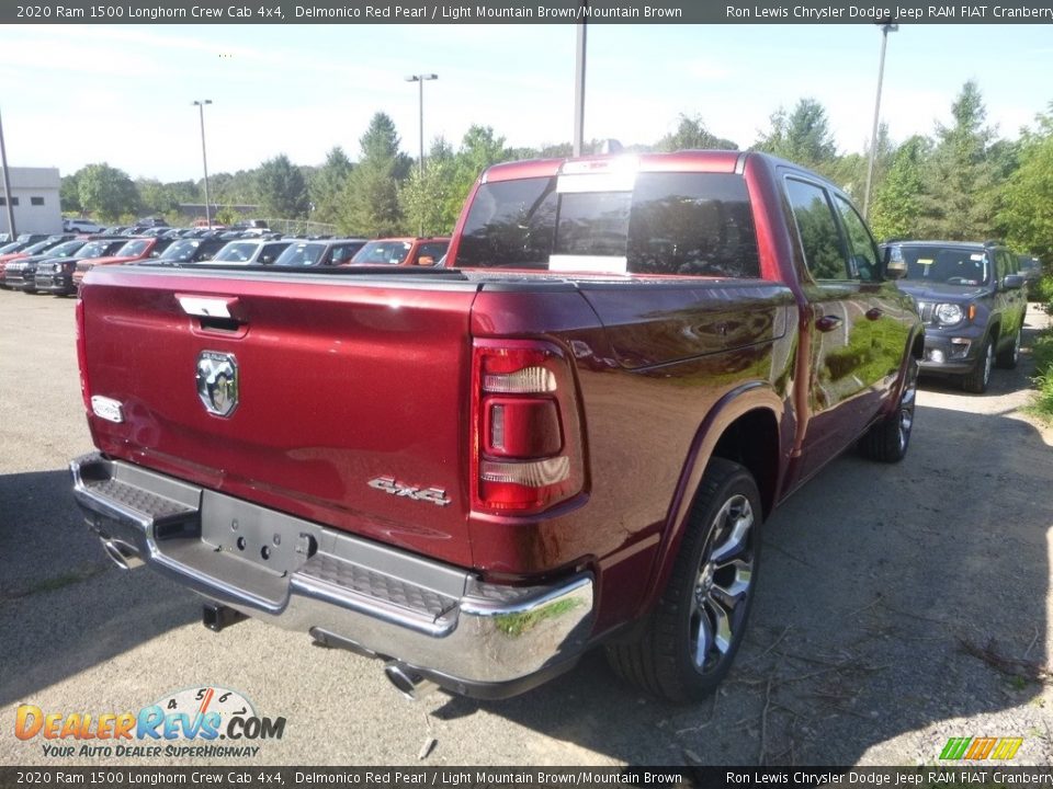 2020 Ram 1500 Longhorn Crew Cab 4x4 Delmonico Red Pearl / Light Mountain Brown/Mountain Brown Photo #5