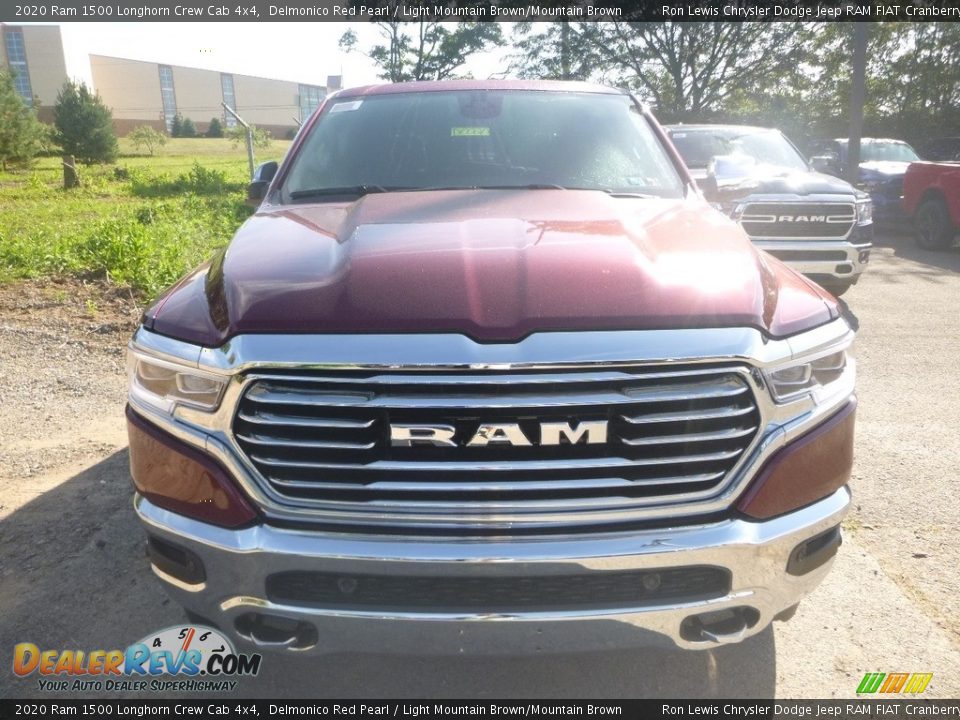2020 Ram 1500 Longhorn Crew Cab 4x4 Delmonico Red Pearl / Light Mountain Brown/Mountain Brown Photo #8