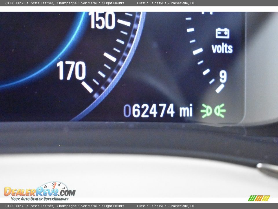 2014 Buick LaCrosse Leather Champagne Silver Metallic / Light Neutral Photo #15
