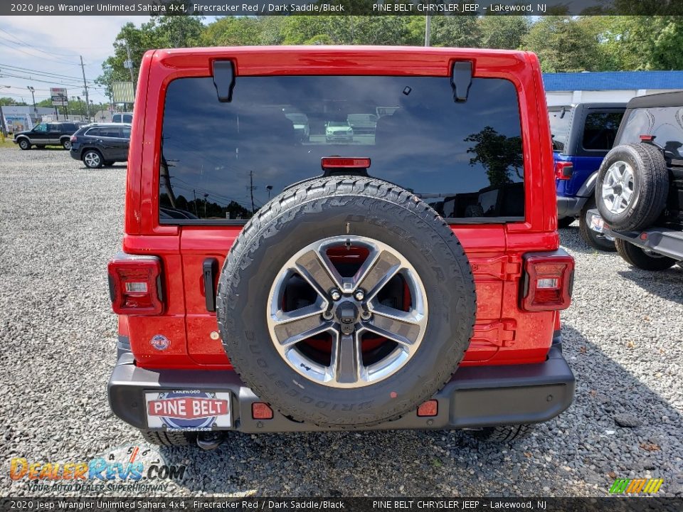 2020 Jeep Wrangler Unlimited Sahara 4x4 Firecracker Red / Dark Saddle/Black Photo #5
