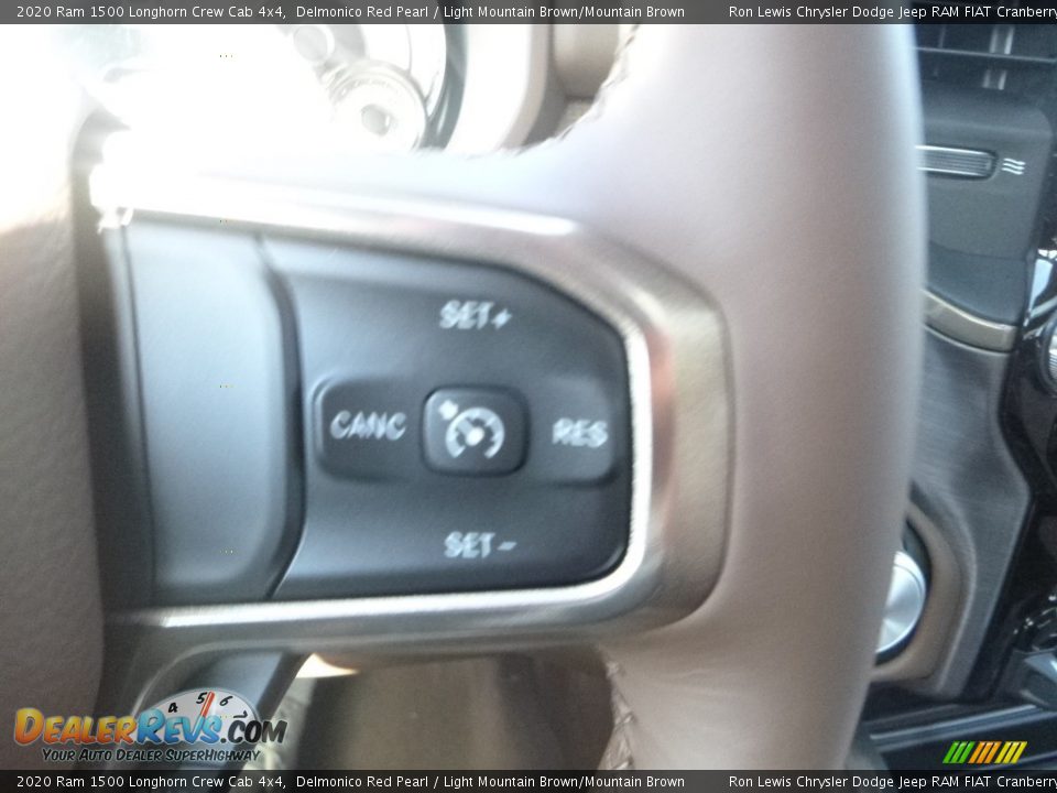 2020 Ram 1500 Longhorn Crew Cab 4x4 Delmonico Red Pearl / Light Mountain Brown/Mountain Brown Photo #19
