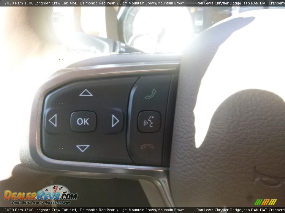 2020 Ram 1500 Longhorn Crew Cab 4x4 Delmonico Red Pearl / Light Mountain Brown/Mountain Brown Photo #20