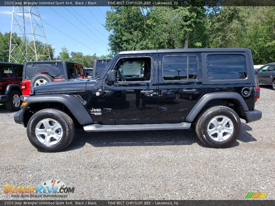 2020 Jeep Wrangler Unlimited Sport 4x4 Black / Black Photo #3