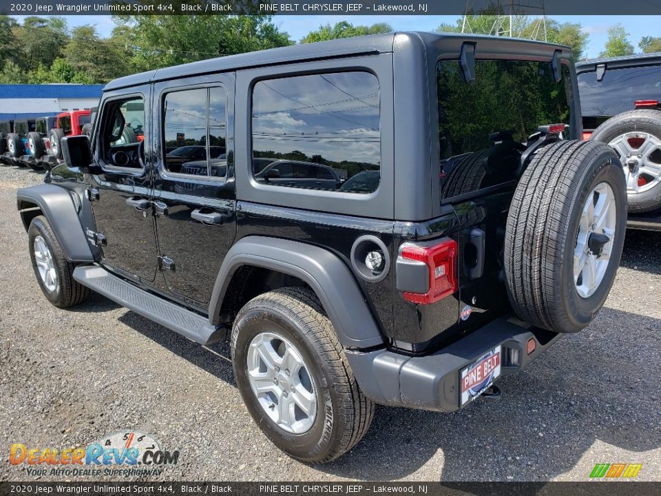 2020 Jeep Wrangler Unlimited Sport 4x4 Black / Black Photo #4