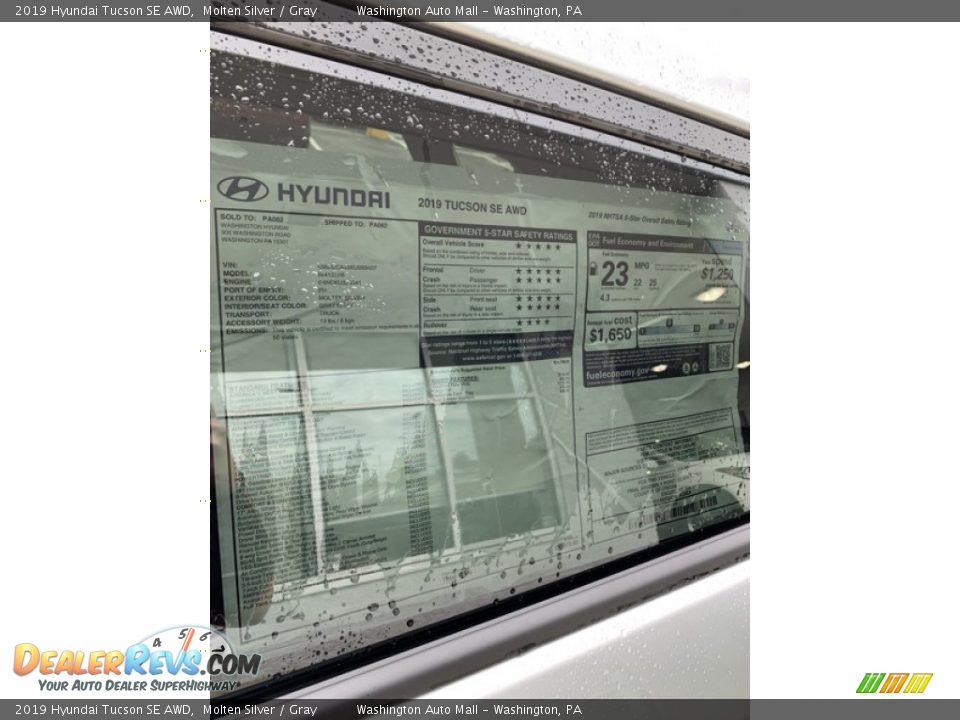 2019 Hyundai Tucson SE AWD Molten Silver / Gray Photo #16