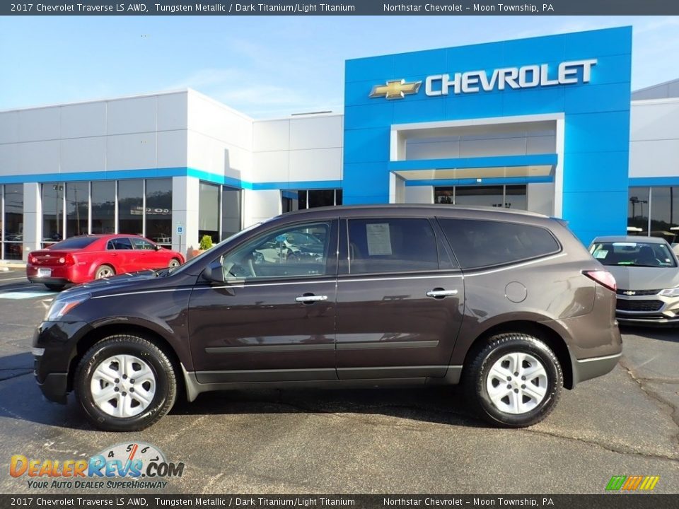 2017 Chevrolet Traverse LS AWD Tungsten Metallic / Dark Titanium/Light Titanium Photo #3