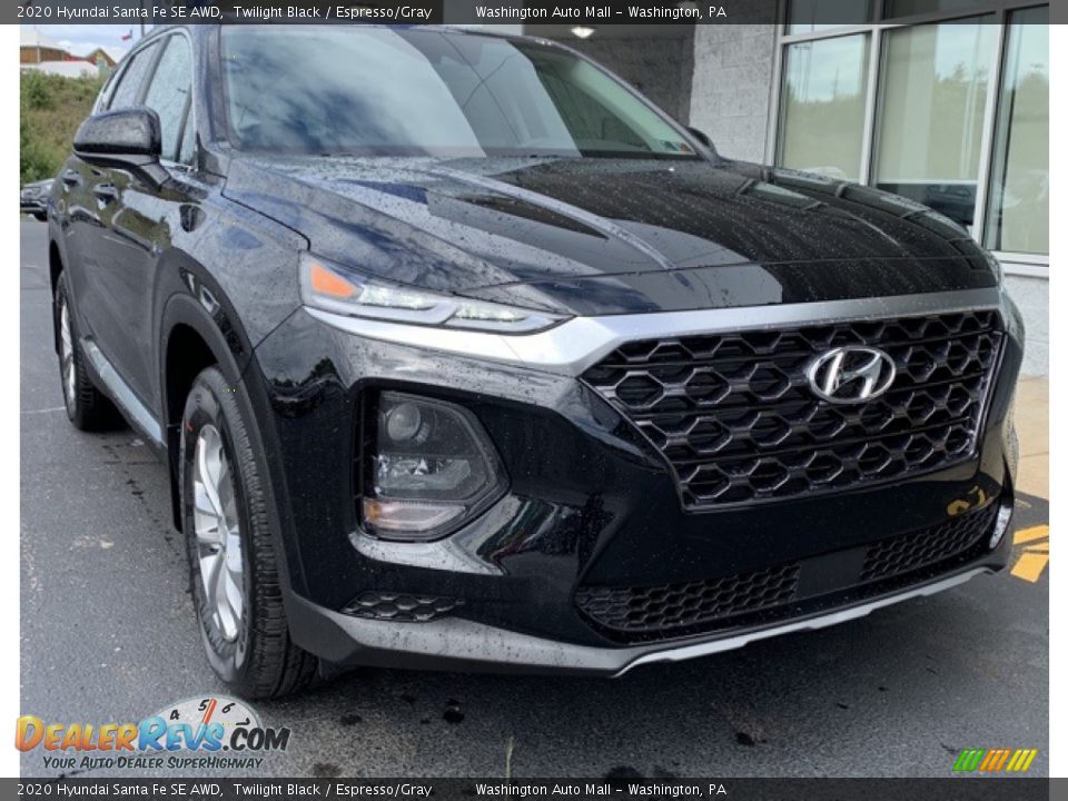 2020 Hyundai Santa Fe SE AWD Twilight Black / Espresso/Gray Photo #1