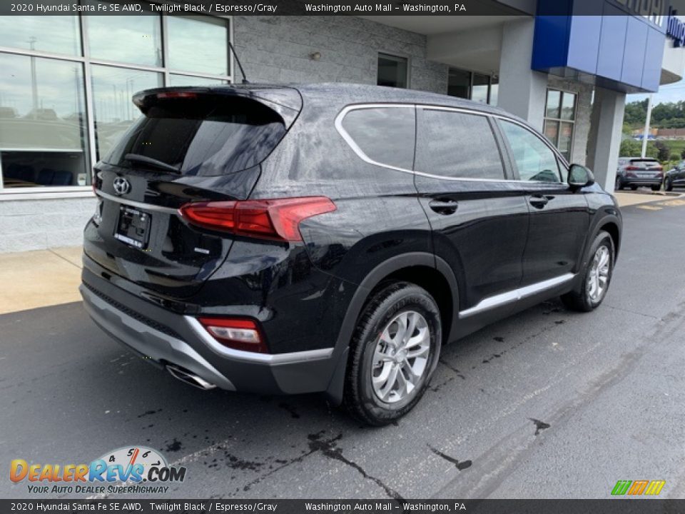 2020 Hyundai Santa Fe SE AWD Twilight Black / Espresso/Gray Photo #4