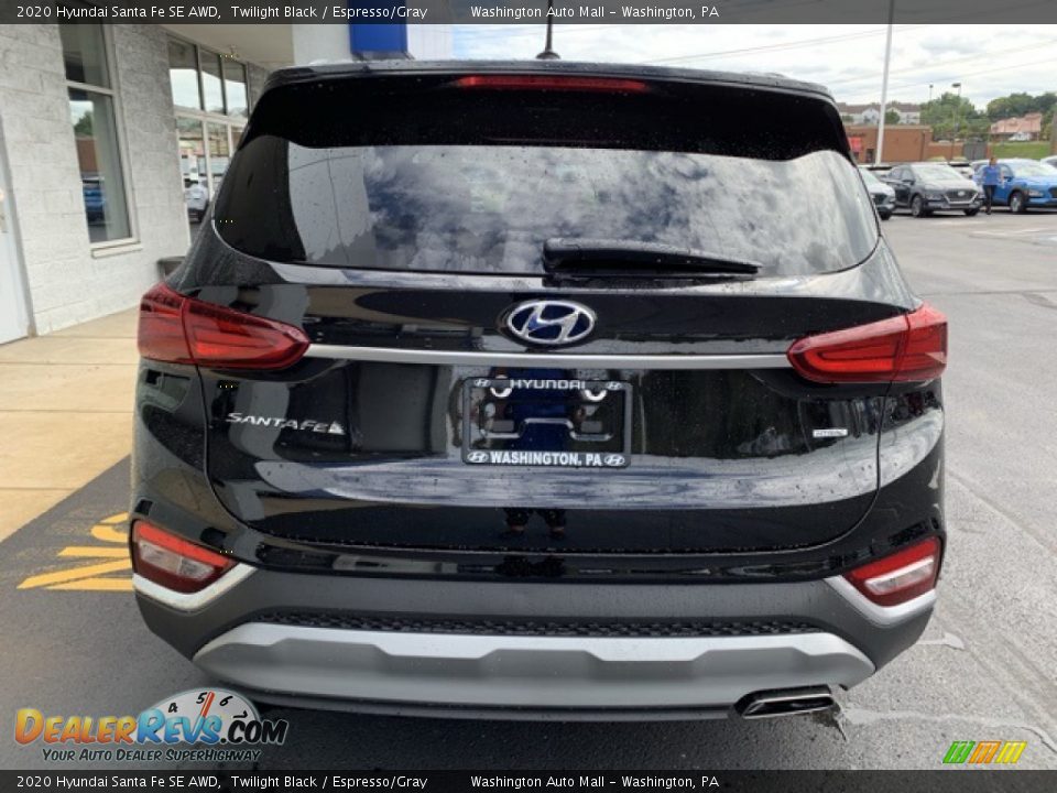 2020 Hyundai Santa Fe SE AWD Twilight Black / Espresso/Gray Photo #5