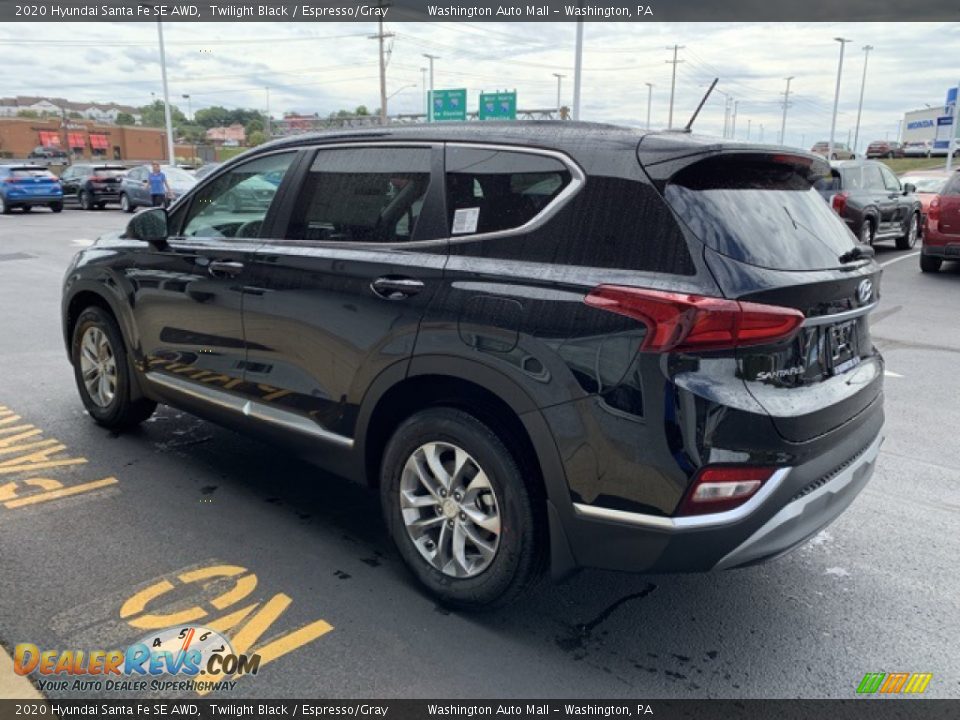 2020 Hyundai Santa Fe SE AWD Twilight Black / Espresso/Gray Photo #6