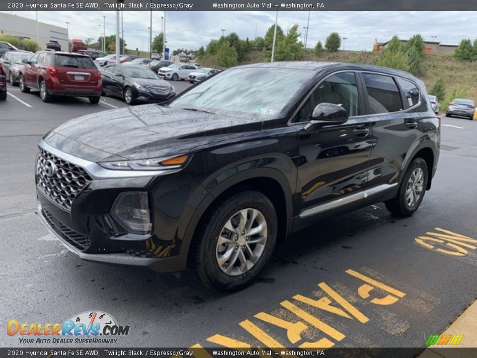 2020 Hyundai Santa Fe SE AWD Twilight Black / Espresso/Gray Photo #7