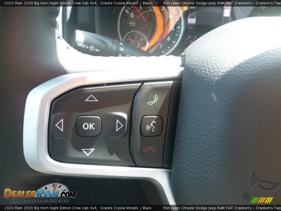 2020 Ram 1500 Big Horn Night Edition Crew Cab 4x4 Granite Crystal Metallic / Black Photo #19