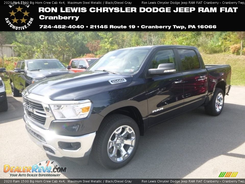 2020 Ram 1500 Big Horn Crew Cab 4x4 Maximum Steel Metallic / Black/Diesel Gray Photo #1