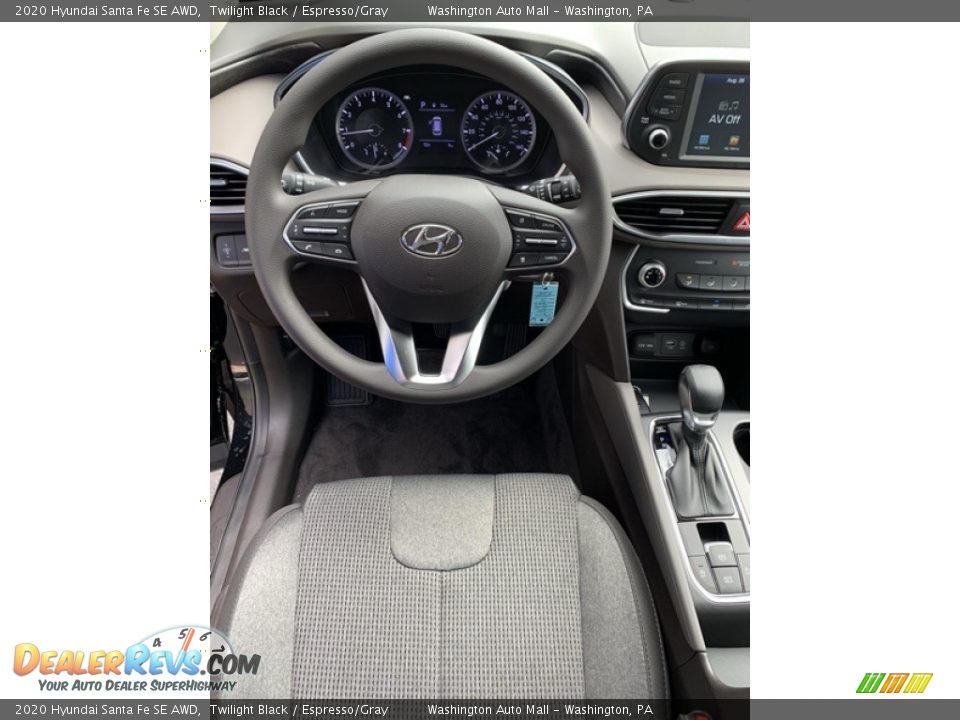 2020 Hyundai Santa Fe SE AWD Twilight Black / Espresso/Gray Photo #14