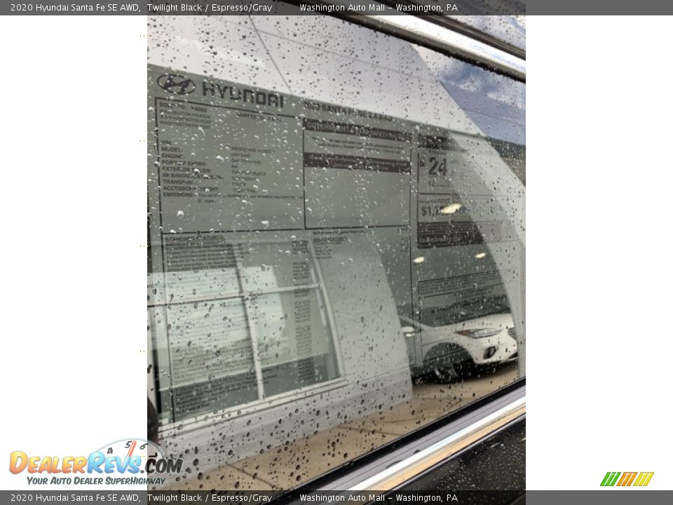 2020 Hyundai Santa Fe SE AWD Twilight Black / Espresso/Gray Photo #16