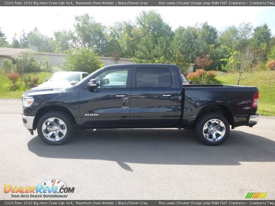 2020 Ram 1500 Big Horn Crew Cab 4x4 Maximum Steel Metallic / Black/Diesel Gray Photo #2