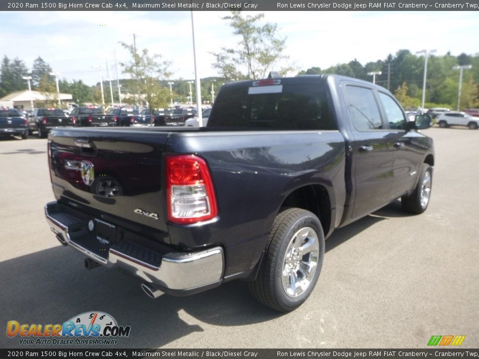 2020 Ram 1500 Big Horn Crew Cab 4x4 Maximum Steel Metallic / Black/Diesel Gray Photo #5