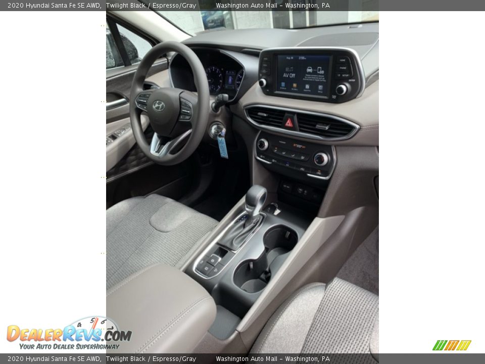 2020 Hyundai Santa Fe SE AWD Twilight Black / Espresso/Gray Photo #29