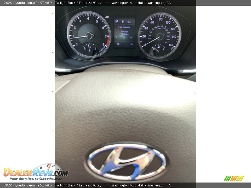 2020 Hyundai Santa Fe SE AWD Twilight Black / Espresso/Gray Photo #31