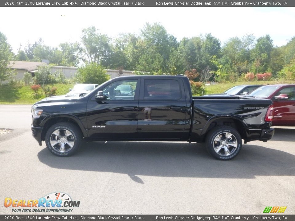 2020 Ram 1500 Laramie Crew Cab 4x4 Diamond Black Crystal Pearl / Black Photo #2